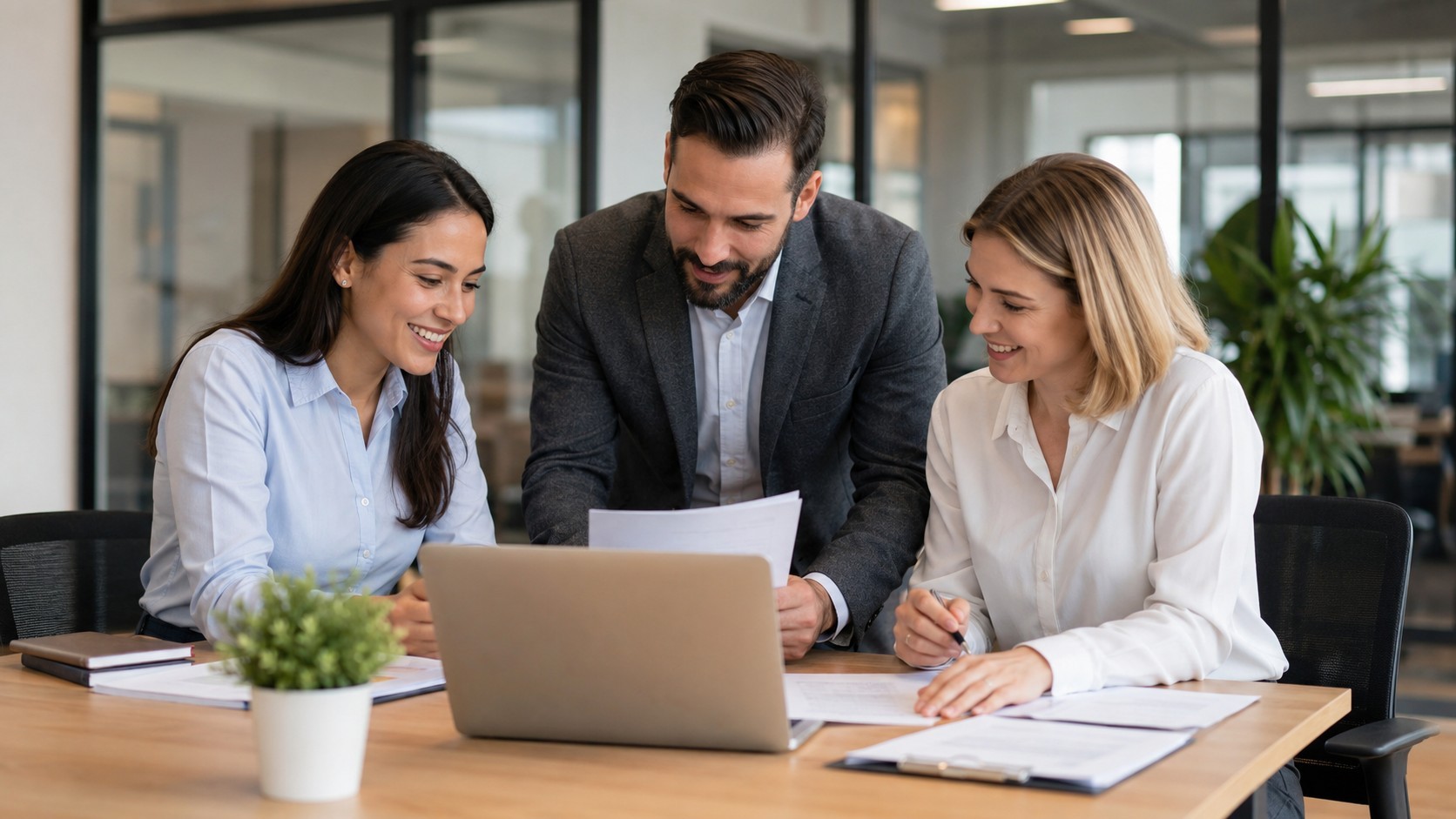 Collaboration dans un bureau moderne